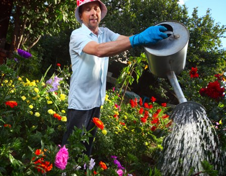 Supervisor reassessing safety on a landscaping site